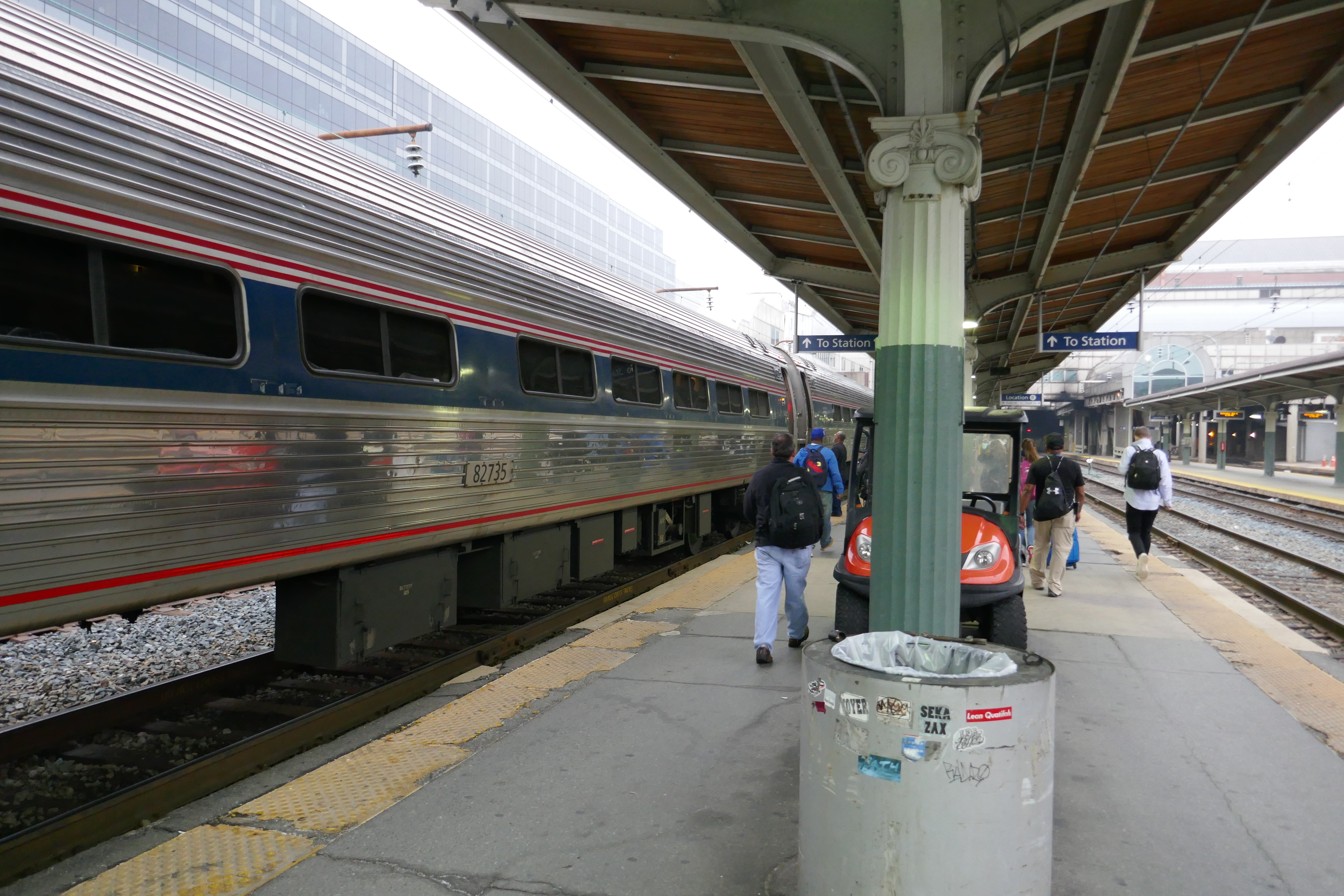 View of platform at Union Station, Washington.